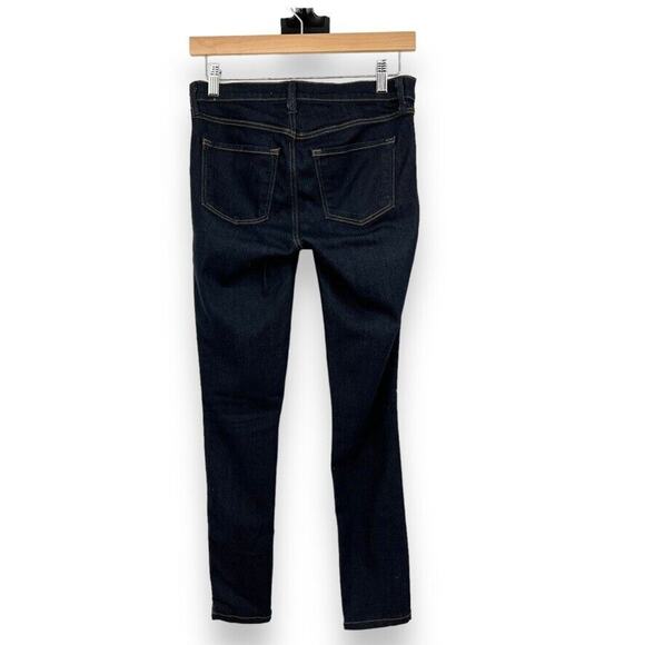 J Brand Mama J Super Skinny Maternity Jeans Side Panels Blue Size 24 Dark Wash - Picture 2 of 8